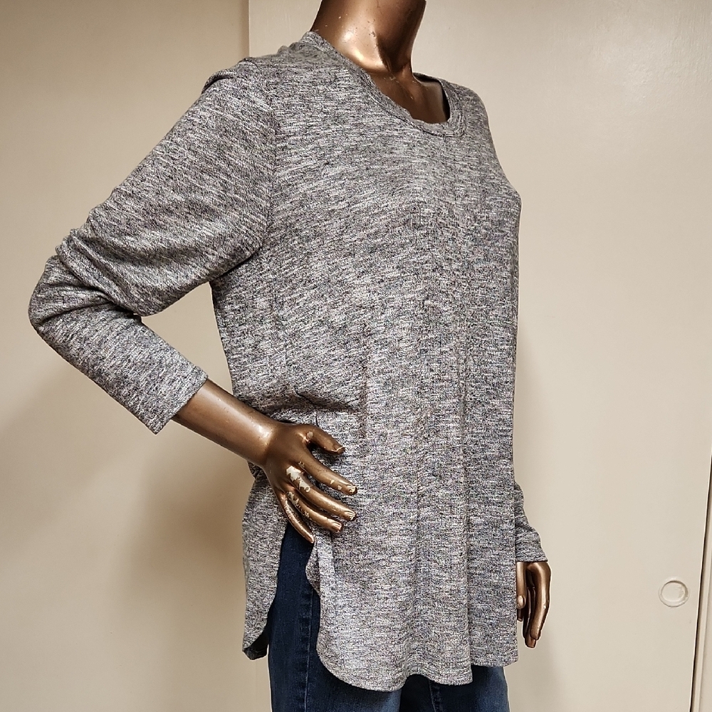 Faded Glory Gray 3/4 Sleeve Boxy Tunic